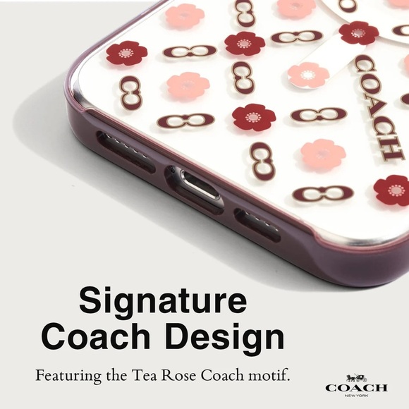 Coach Tea Rose iPhone 15 PRO Case, Compatible with MagSafe - Picture 6 of 14